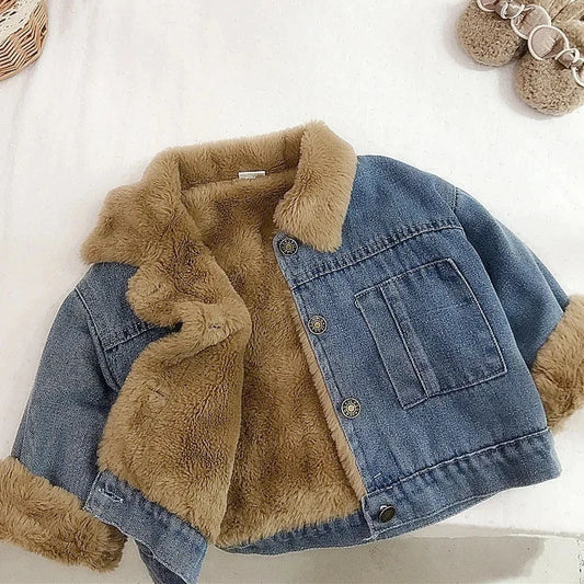 Fur Denim Coat